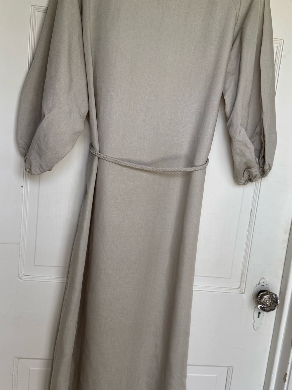 NWT Hermoza Cecelia Shirt Dress Button-Front Dress with Braided Tie - Picture 3 of 6